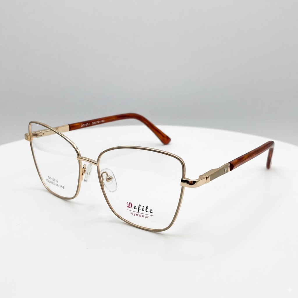 Armazón Oftálmico DEFILE D1202AJ CAFÉ/DORADO