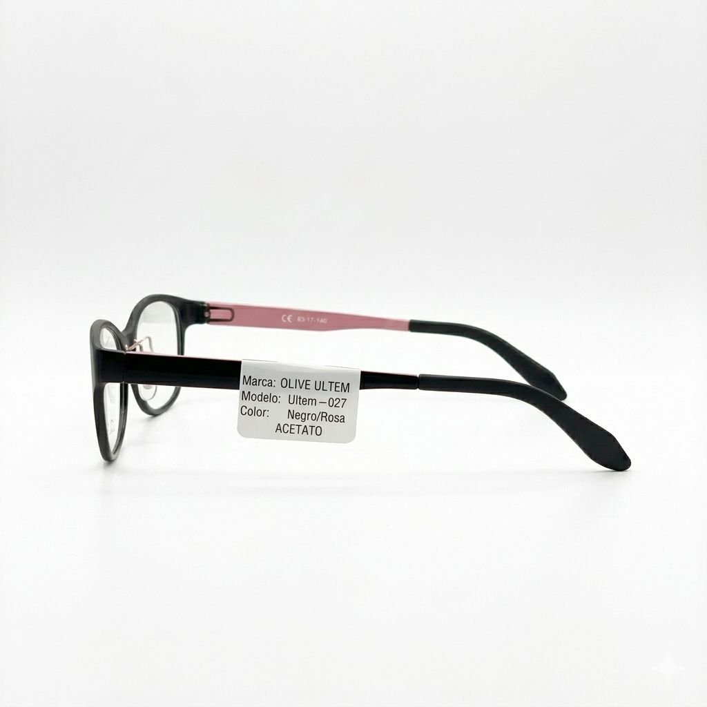 Armazón Oftálmico OLIVE ULTEM ultem-027 Negro/Rosa