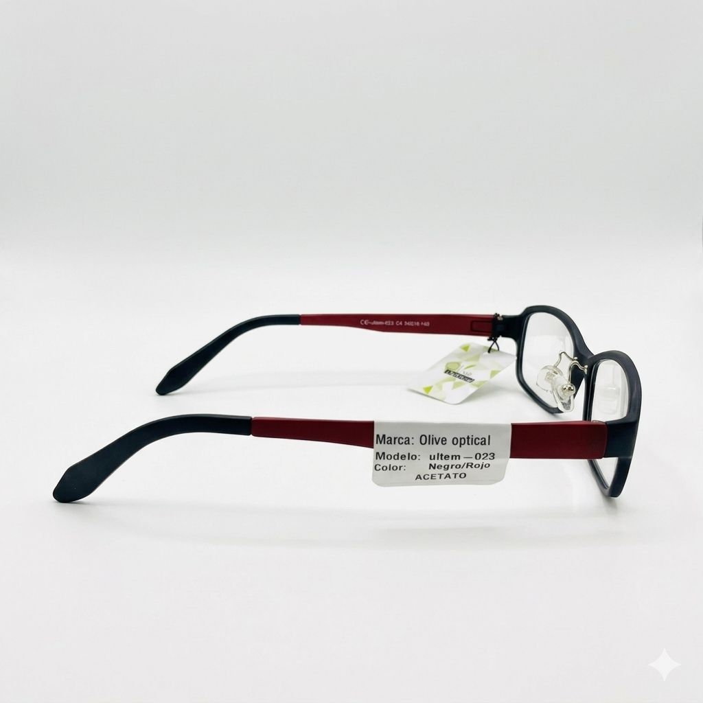 Armazón Oftálmico Olive Optical ultem-023 Negro/Rojo
