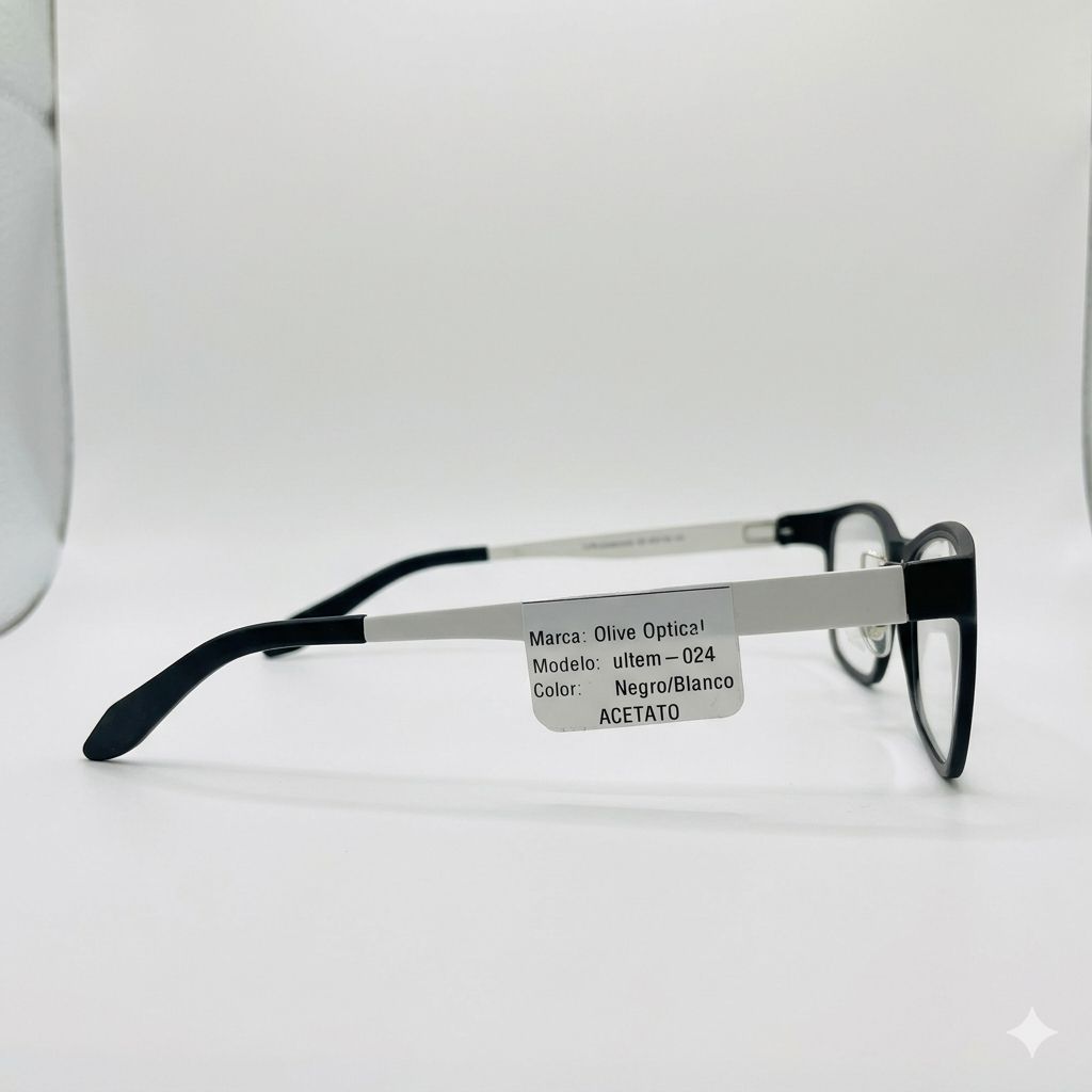 Armazón Oftálmico Olive Optical ultem-024 Negro/Blanco