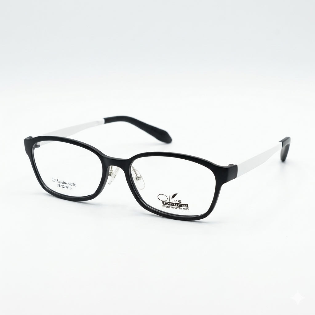 Armazón Oftálmico Olive Optical ultem-026 Negro/Blanco