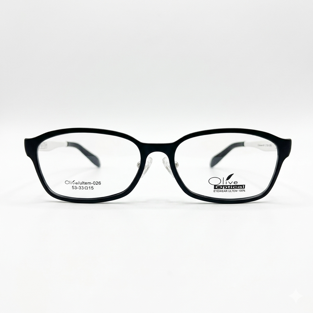 Armazón Oftálmico Olive Optical ultem-026 Negro/Blanco