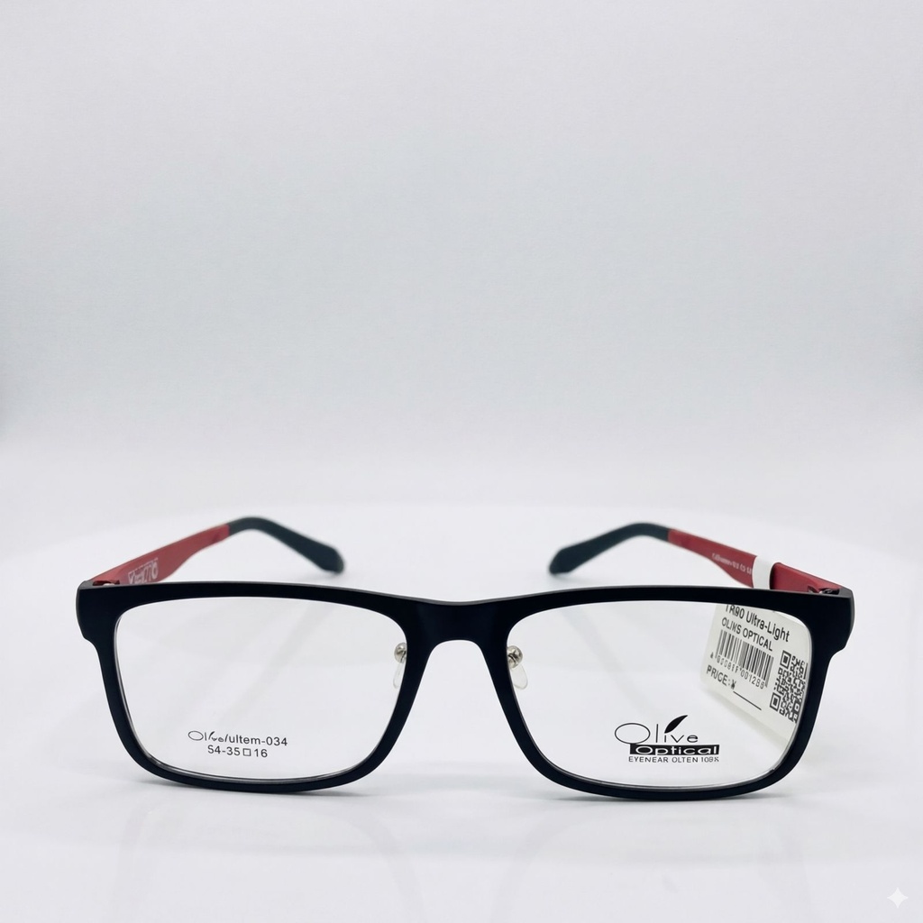 Armazón Oftálmico Olive optical ultem-034 Negro/Rojo