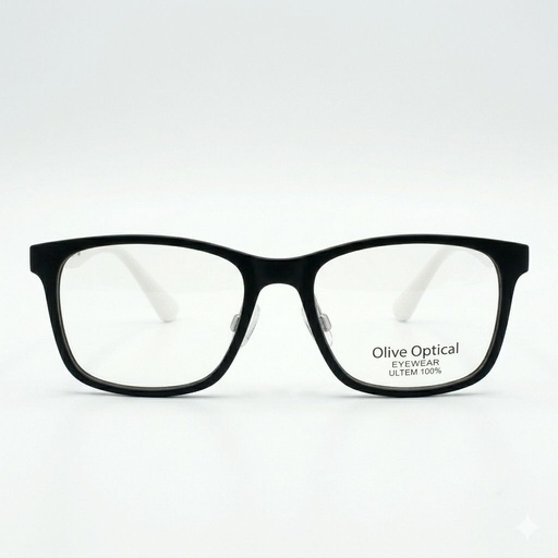 [AOLLUL28NECO] Armazón Oftálmico Olive Optical ultem-028 Negro/Blanco