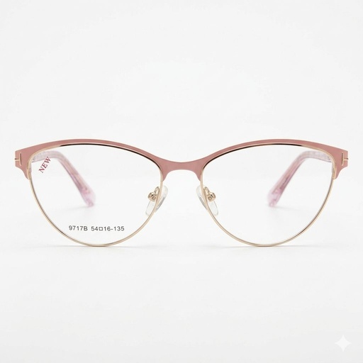 [ANEW977BRODO] Armazón Oftálmico NEW 9717B ROSA/DORADO/MORADO/TRANSPARENTE