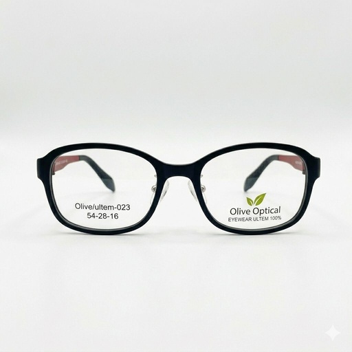 [AOLLUL23NEJO] Armazón Oftálmico Olive Optical ultem-023 Negro/Rojo