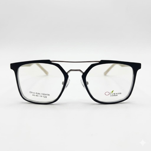 [AOLSKITRNETE] Armazón Oftálmico/Kids Olive Kids Kids-1557TR Negro/Transparente