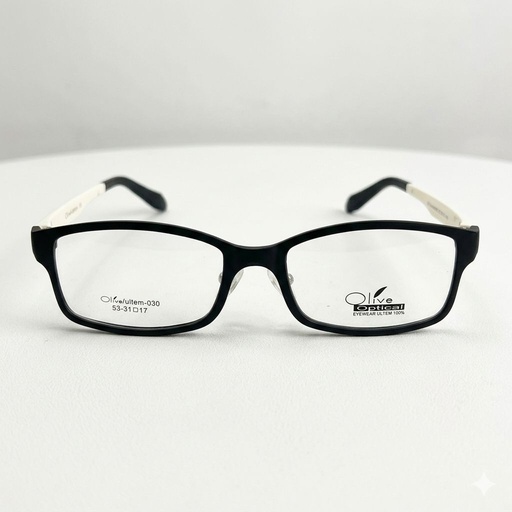 [AOLLUL30NECO] Armazón Oftálmico Olive Optical ultem-030 Negro/Blanco
