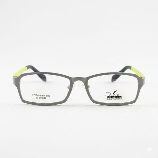 [AOLLUL28GRDE] Armazón Oftálmico Olive Optical ultem-028 Gris/Verde